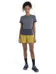 ICEBREAKER Wmns Merino 125 ZoneKnit™ Energy Wind SS Tee, Graphite/Graphite Heather/Cb velikost: XS