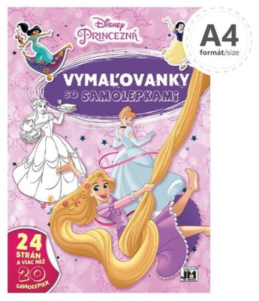 Vymaľovanky so samolepkami Princezné