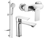 MEXEN - Royo DF40 Set umyvadlové a sprchové baterie s příslušenstvím, chrom 72204DF40-00