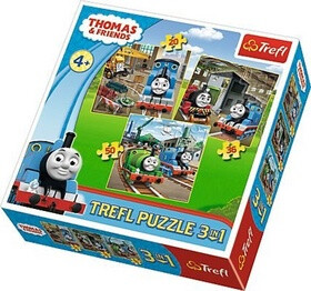 Trefl Puzzle Mašinka Tomáš - Do akce! 3v1 (20,36,50 dílků)