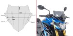 A3113 plexi kouřové Suzuki Gsx S 750 (17-21), vxš 280x365 mm, včetně montážní sady