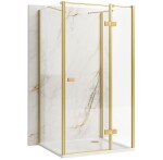 REA/S - Sprchový kout Atlas 100x100 Brush Gold vpravo KPL-K4975