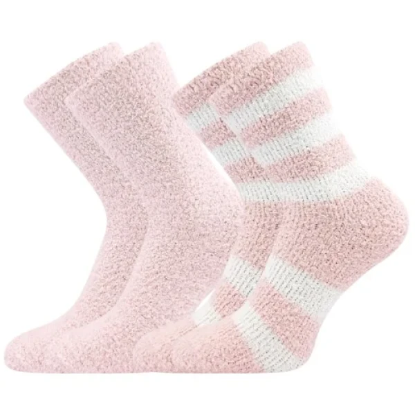 BOMA Ponožky dámské žinylkové SVĚTLANA 2pack SVĚTLE RŮŽOVÉ 35-41 118605