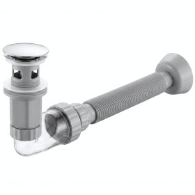 REA - Umyvadlový sifon s univerzální výpustí click-clack Flow Chrome REA-A9490