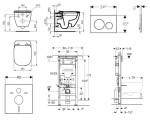 GEBERIT - Duofix Set předstěnové instalace, klozetu a sedátka Ideal Standard Tesi, tlačítka Sigma20, Rimless, SoftClose, bílá/chrom SANI11CD3102