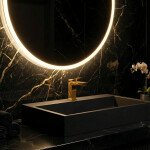 REA - Umyvadlo na desku Goya 50x37 černá matná REA-U8778