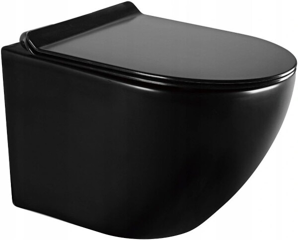 GEBERIT DuofixBasic bez tlačítka + WC MEXEN LENA ČERNÁ Rimless + SEDÁTKO 458.103.00.2 X ME01