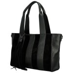 Trendy dámská koženková kabelka na rameno Marga, černá