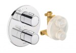 DURAVIT - Termostatická baterie pod omítku, pro 2 spotřebiče, s tělesem, chrom TH4200008010