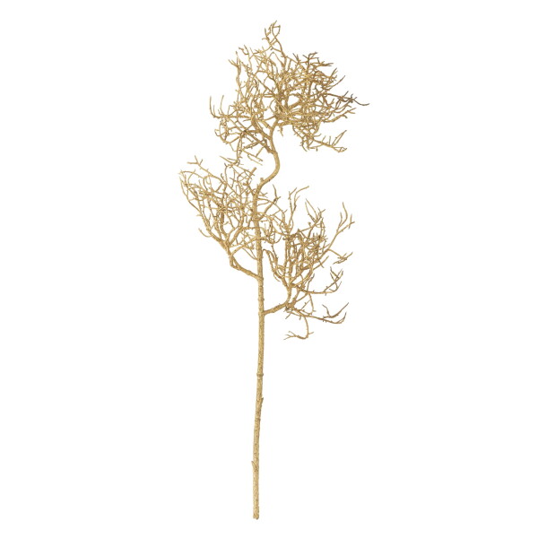Bloomingville Umělá větvička Coral Gold, zlatá barva, dřevo