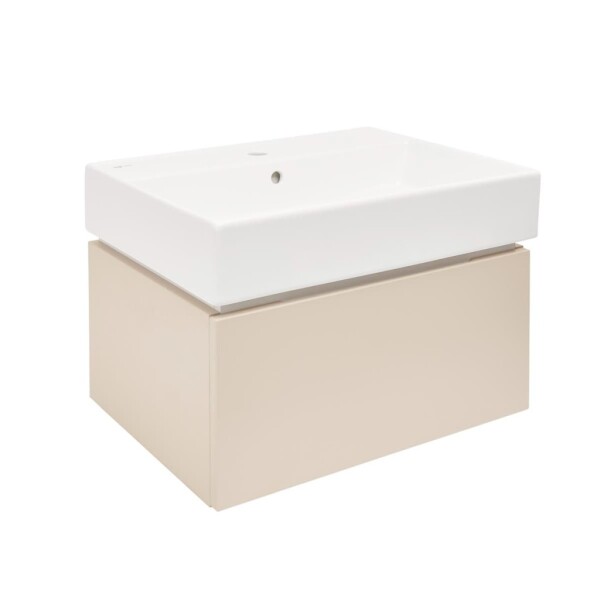 Koupelnová skříňka s umyvadlem SAT Feel 60x30x46 cm pískově béžová mat SATFEEL60BEU2 SATFEEL60BEU2