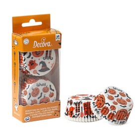 Decora košíčky na muffiny Bílé s halloweenským motivem (36 ks)