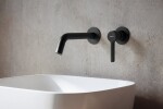 SAPHO - ICONIC podomítková dvouprvková umyvadlová baterie, černá mat AF008B