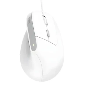 Trust Bayo II bílá / Vertikální myš / optická / 2400 DPI / 6 tlačítek / USB-A (25397)