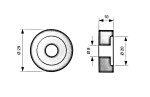 NábytekProNás Kolečko pr. 29 x 10 mm - plast VELIKOST BALENÍ: 1 ks MI-404