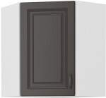 Horní rohová skříňka Stilo 60x60 GN-72 1F (45°) Barva korpusu: Dub artisan, Barva dvířek: Bílá