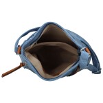 Stylová dámská koženková crossbody kabelka Samer, džínově modrá