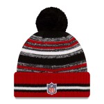 New Era Pánská zimní čepice San Francisco 49ers NFL Official 2021 Sideline Sport Knit