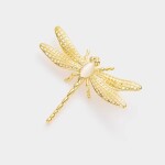 Brož ve tvaru vážky s opálem Théa, Zlatá