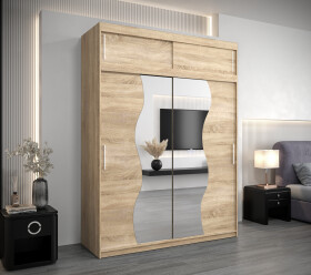 Šatní skříň Abi Mr s nástavcem Dveře: Dub sonoma, Rozměr: 180 cm, Korpus: Dub sonoma