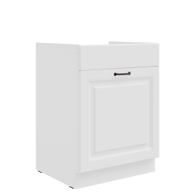 Spodní skříňka pod dřez Stilo 60 ZL 1S BB - Premium Box Barva korpusu: Bílá, Barva dvířek: Bílá