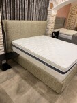 Materasso Čalouněná postel La Spezia boxspring ROZMĚR: 2x (100x200) cm - boxspring,šedá