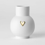 Räder Porcelánová vázička Ball Gold 13 cm, bílá barva, porcelán