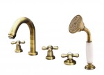 RAV Slezák - MORAVA RETRO - Vanová baterie 5-otvorová, Stará mosaz (Bronz), 1/2" MK162.5PSM