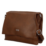Stylová dámská koženková crossbody kabelka Mirabella, tmavě hnědá
