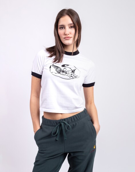 Tričko Carhartt WIP W' S/S Reminiscing Ringer T-Shirt White heavy stone wash