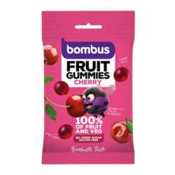 Bombus Fruit Gummies Cherry třešňové želatinové bonbony 35 g