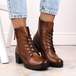 Boty na jehlovém podpatku a platformě Potocki WOL177B camel 38