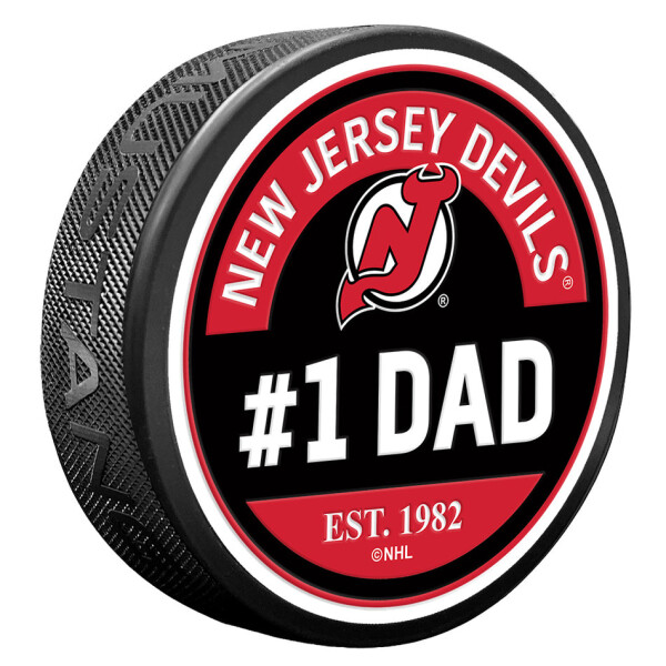 Mustang Puk New Jersey Devils NHL #1 Dad Textured Puck