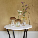 Strömshaga Dekorativní váza Mushroom Yellow Small, žlutá barva, sklo