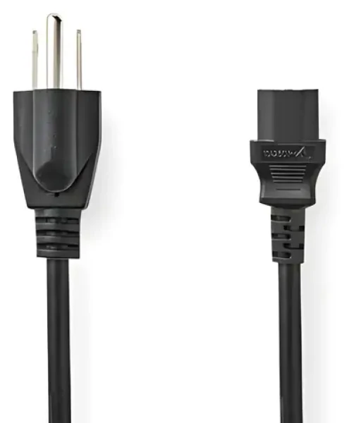 Nedis Napájecí kabel US – IEC-320-C13 černá / Napájecí kabel / 2 m / US zástrčka (CEGL11500BK20)