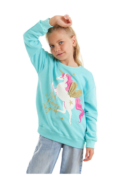 Mshb&g Unicorn Girls' Mint Sweatshirt
