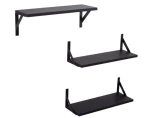 Sada 3 kusů polic Lamezia, černá