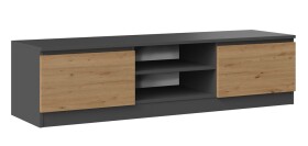 FRONTI RTV stolek 140 Antracit + dub artisan