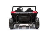 Mamido Elektrické autíčko Buggy UTV čtyřmístné 24V nafukovací kola bílé