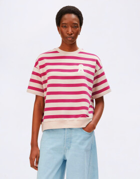 Armedangels Bamikaa Stripe Sweat 3790 undyed-very berry M
