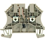 Weidmüller 1964810000 zkušební oddělovací řadová svorka šroubovací Tmavě béžová 25 ks