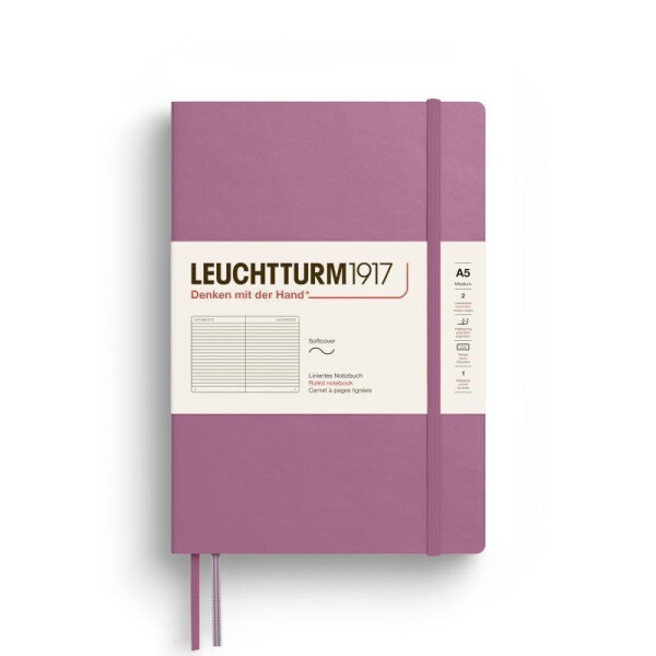 Zápisník Dusty Rose Softcover A5 linkovaný