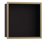 HANSGROHE - XtraStoris Individual Výklenek do stěny s designovým rámem, 30x30x10 cm, matná černá/kartáčovaný bronz 56098140