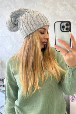 Fleecová čepice Paulina K227 světle šedá UNI