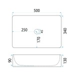 REA - Umyvadlo na desku Fiorella REA-U6621