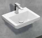 VILLEROY & BOCH - Subway 3.0 Umývátko 450x370 mm, bez přepadu, otvor pro baterii, CeramicPlus, Stone White 437046RW