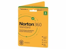 Norton 360 Standard - licence na předplatné (1 rok) - 1 zařízení / cloudové úložiště 10 GB - stažení - ESD (21419641)