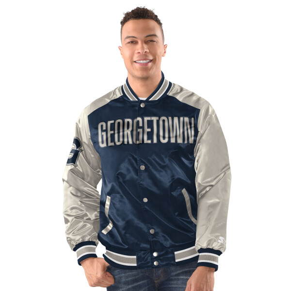 Starter Pánská bunda Georgetown Hoyas NCAA Renegade Varsity Satin Jacket Velikost: XL