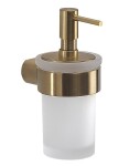 Gedy - PIRENEI dávkovač mýdla 110 ml, mléčné sklo, zlato mat PI8188