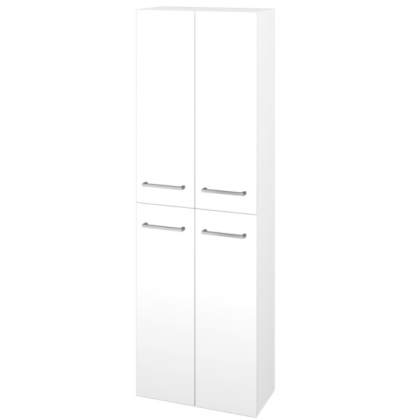 Dřevojas - Vysoká skříň DOS SV1D4 50 - M01 Bílá mat / Úchytka T04 / M01 Bílá mat 209087E